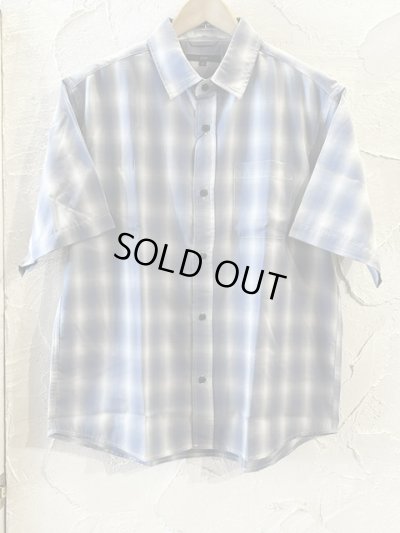 画像1: CIAO/OMBRE CHECK SS SHIRT  BLUE