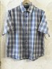 画像1: CIAO/OMBRE CHECK SS SHIRT  BLUE (1)