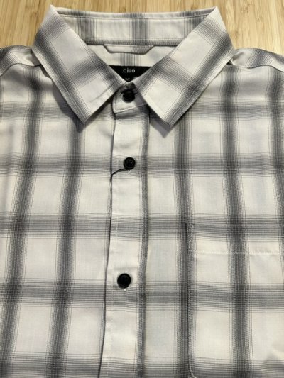 画像3: CIAO/OMBRE CHECK SS SHIRT  WHITE