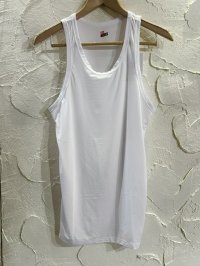 HANES/NYLON STRETCH MESH TANKTOP  WHITE