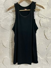 HANES/NYLON STRETCH MESH TANKTOP  BLACK