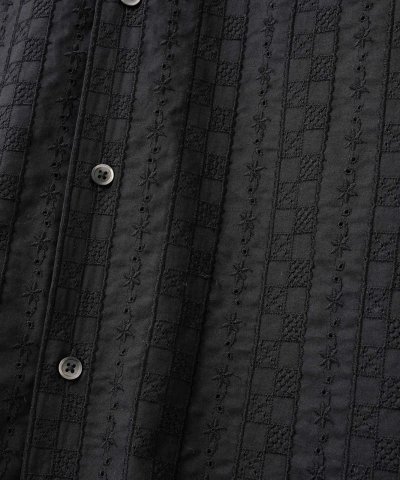 画像3: (再アップ) FTC/CHECKER LACE SHIRTS  BLACK