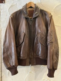 (USED) GOLDEN BEAR/CWU 45P MODEL LEATHER JKT  BROWN