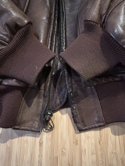 画像12: (USED) GOLDEN BEAR/CWU 45P MODEL LEATHER JKT  BROWN