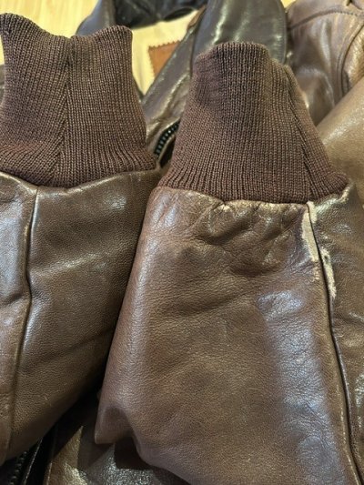 画像13: (USED) GOLDEN BEAR/CWU 45P MODEL LEATHER JKT  BROWN