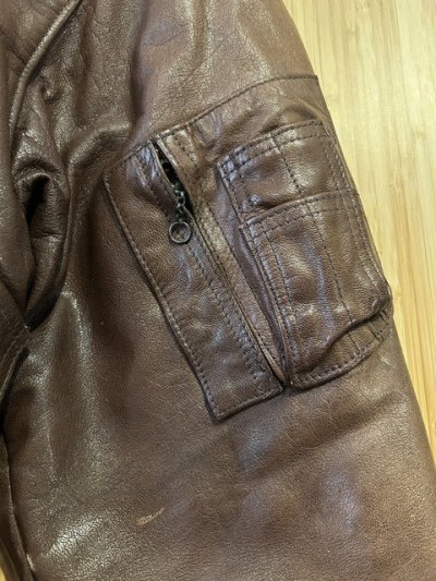画像8: (USED) GOLDEN BEAR/CWU 45P MODEL LEATHER JKT  BROWN