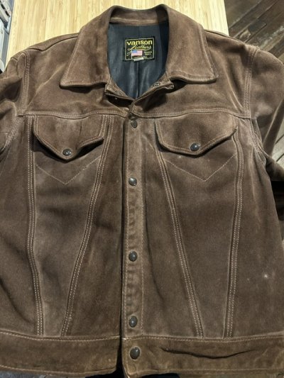 画像3: (USED) VANSON/SUEDE TRUCKER JKT  BROWN