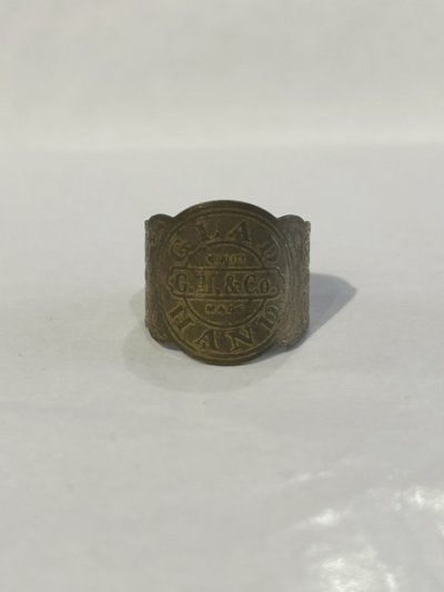 画像1: GLAD HAND(グラッドハンド)/CIGAR TAG RING BRASS  COTTON