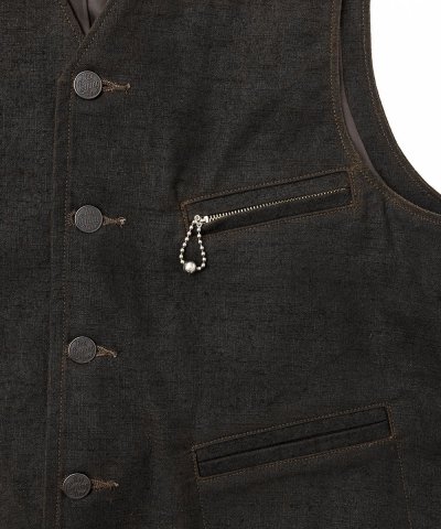 画像6: BELAFOTE/RT BALL CHAIN ZIPPER VEST  DORO BROWN