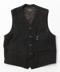 BELAFOTE/RT BALL CHAIN ZIPPER VEST  DORO BROWN