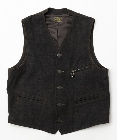 画像1: BELAFOTE/RT BALL CHAIN ZIPPER VEST  DORO BROWN