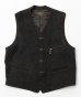 画像1: BELAFOTE/RT BALL CHAIN ZIPPER VEST  DORO BROWN (1)