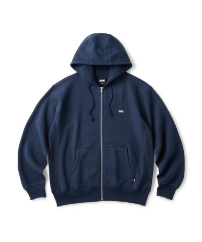 画像1: FTC//SMALL BOX LOGO ZIP UP HOODY NAVY