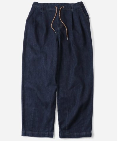 画像1: GYMMASTER/STRETCH DENIM TWO TUCK PANT  ONEWASH