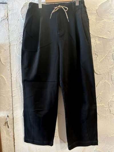 画像2: GYMMASTER/STRETCH TWILL TWO TUCK PANT  BLACK