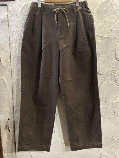 画像2: GYMMASTER/STRETCH TWILL TWO TUCK PANT  BROWN