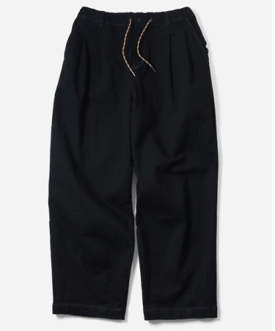 画像1: GYMMASTER/STRETCH TWILL TWO TUCK PANT  BLACK