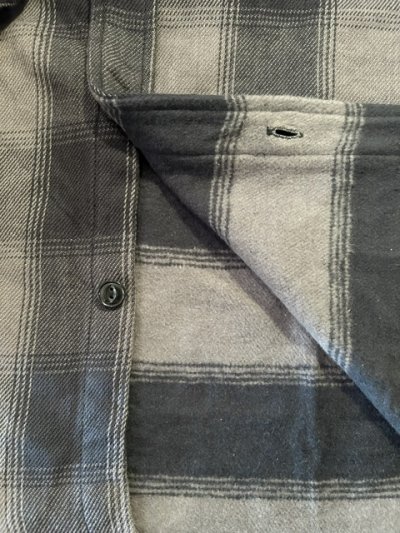 画像5: ALCARZA/HEAVY FLANNEL SHIRT OMBRE GRAY
