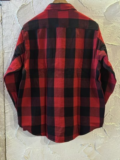 画像2: ALCARZA/HEAVY FLANNEL SHIRT BUFFALO CHECK  RED