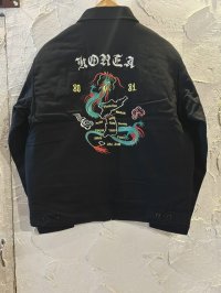 ALCARZA/DRIZZLER JKT WITH PADDING DRAGON  BLACK