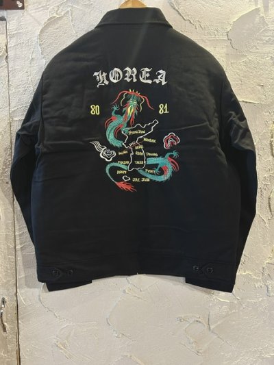 画像1: ALCARZA/DRIZZLER JKT WITH PADDING DRAGON  BLACK
