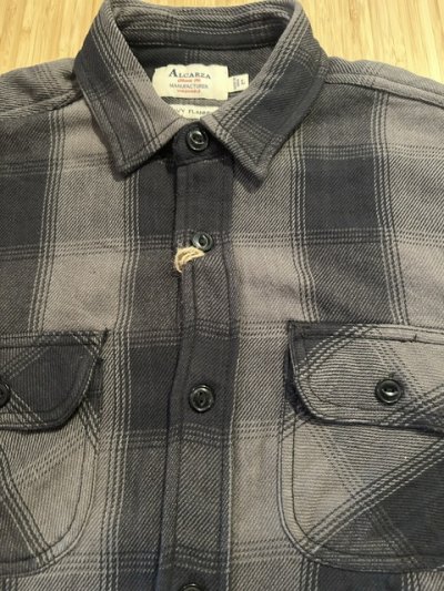 画像3: ALCARZA/HEAVY FLANNEL SHIRT OMBRE GRAY