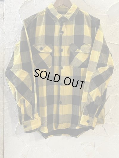 画像1: ALCARZA/HEAVY FLANNEL SHIRT BUFFALO CHECK  YELLOW