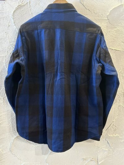 画像2: ALCARZA/HEAVY FLANNEL SHIRT BUFFALO CHECK  BLUE