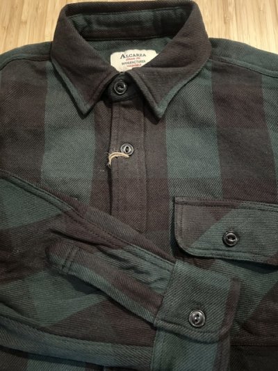 画像4: ALCARZA/HEAVY FLANNEL SHIRT BUFFALO CHECK  GREEN