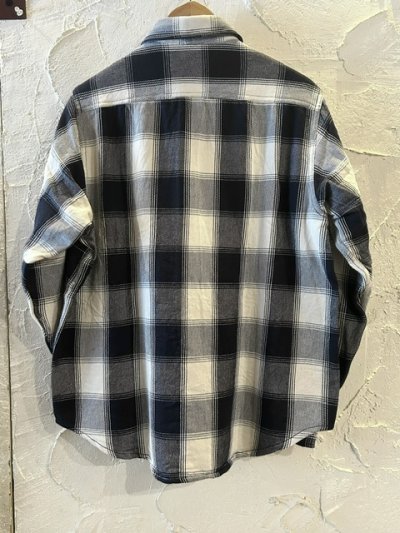画像2: ALCARZA/HEAVY FLANNEL SHIRT OMBRE BLACK
