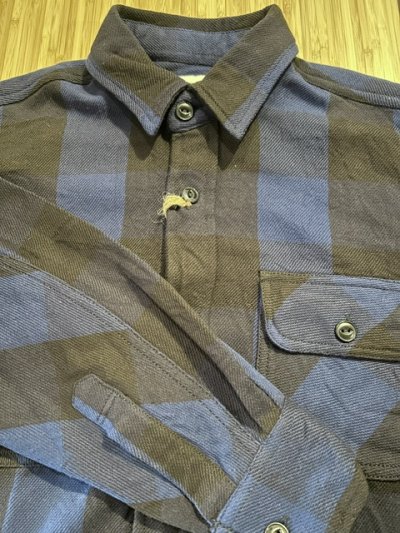 画像4: ALCARZA/HEAVY FLANNEL SHIRT BUFFALO CHECK  BLUE