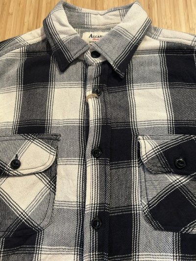 画像3: ALCARZA/HEAVY FLANNEL SHIRT OMBRE BLACK