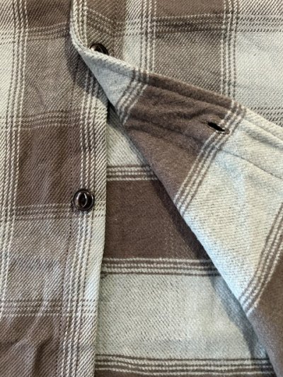 画像5: ALCARZA/HEAVY FLANNEL SHIRT OMBRE BLUE(SAX)