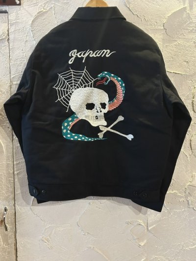画像1: ALCARZA/DRIZZLER JKT WITH PADDING SKULL  BLACK