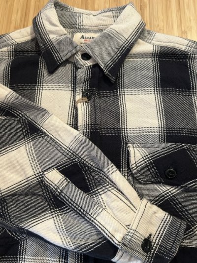 画像4: ALCARZA/HEAVY FLANNEL SHIRT OMBRE BLACK
