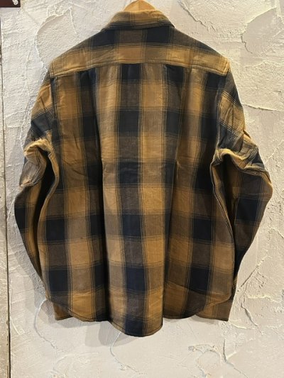 画像2: ALCARZA/HEAVY FLANNEL SHIRT OMBRE  BROWN