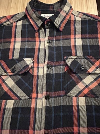 画像3: ALCARZA/HEAVY FLANNEL SHIRT GREEN