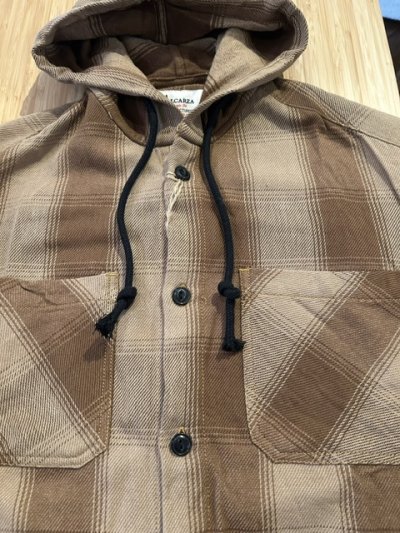 画像3: ALCARZA/HEAVY FLANNEL PARKA OMBRE BEIGE