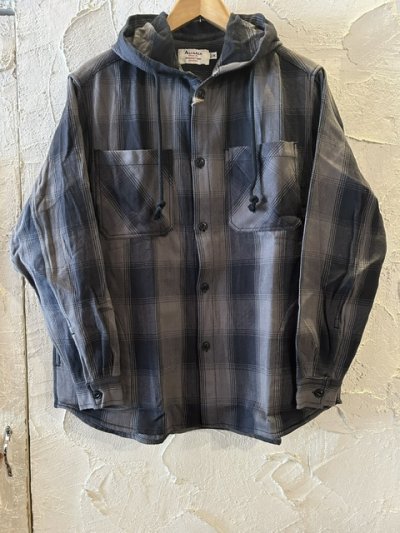 画像1: ALCARZA/HEAVY FLANNEL PARKA OMBRE GRAY