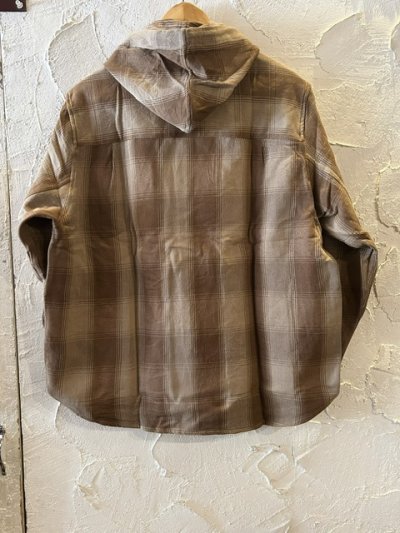 画像2: ALCARZA/HEAVY FLANNEL PARKA OMBRE BEIGE