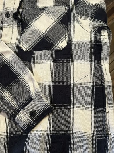 画像5: ALCARZA/HEAVY FLANNEL PARKA OMBRE BLACK