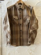 ALCARZA/HEAVY FLANNEL SHIRT OMBRE BEIGE