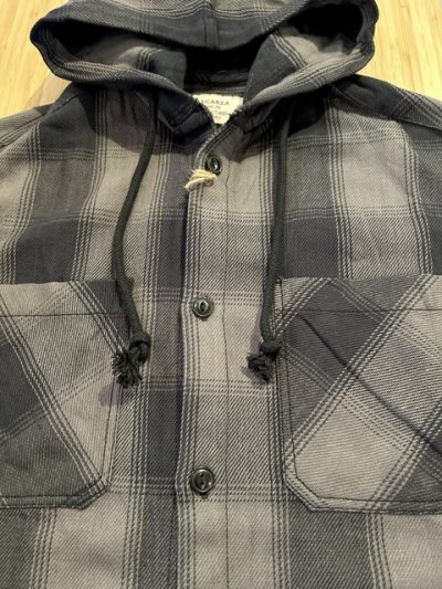 画像3: ALCARZA/HEAVY FLANNEL PARKA OMBRE GRAY
