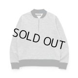 RATS/HALF ZIP UP SWEAT  H.GRAY