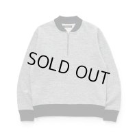 RATS/HALF ZIP UP SWEAT  H.GRAY