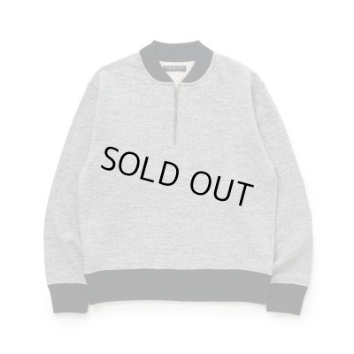 画像1: RATS/HALF ZIP UP SWEAT  H.GRAY