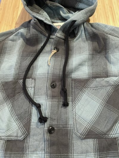 画像3: ALCARZA/HEAVY FLANNEL PARKA OMBRE BLUE