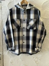 ALCARZA/HEAVY FLANNEL PARKA OMBRE BLACK