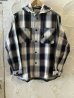 画像1: ALCARZA/HEAVY FLANNEL PARKA OMBRE BLACK (1)