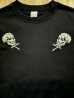 画像4: ALCARZA/EMBROIDERY SWEAT SKULL  BLACK (4)
